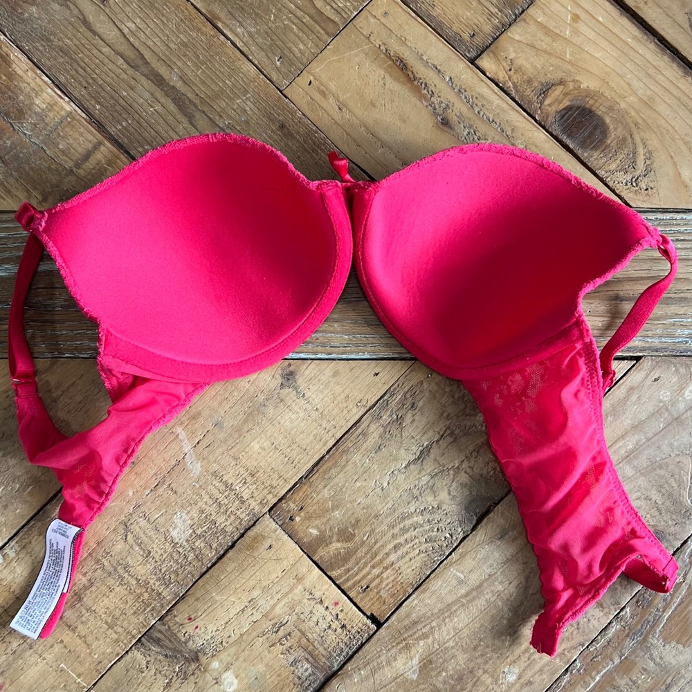 Victoria's Secret Demi Bra Lace Push Up Sexy Red Everyday Lingerie 34C - Picture 5 of 8